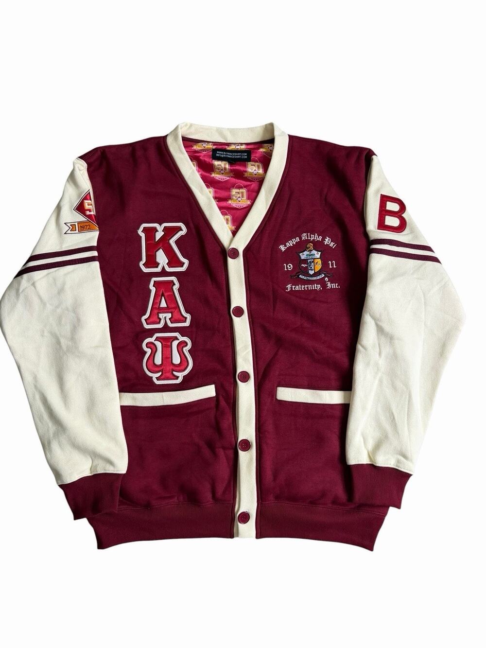 Kappa Alpha Psi Fraternity 50th Anniversary Cardigan Jacket – Size 3XL